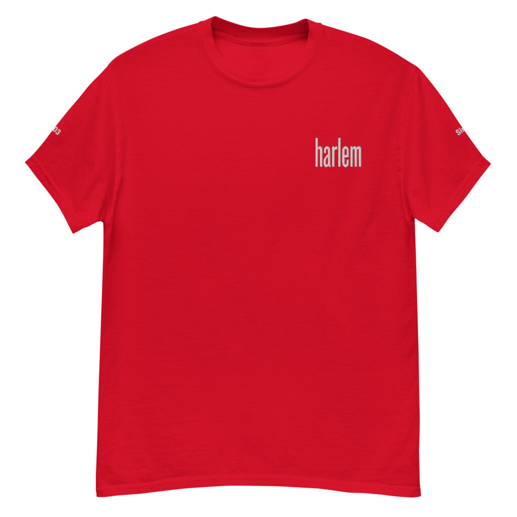 Harlem embroidered T-Shirt - White Logo - Main Product Image