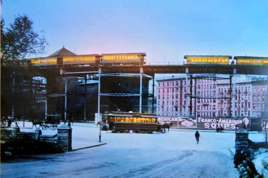 A Snowy Flash Of Brass: Harlem's Iconic 110th Street New York, NY