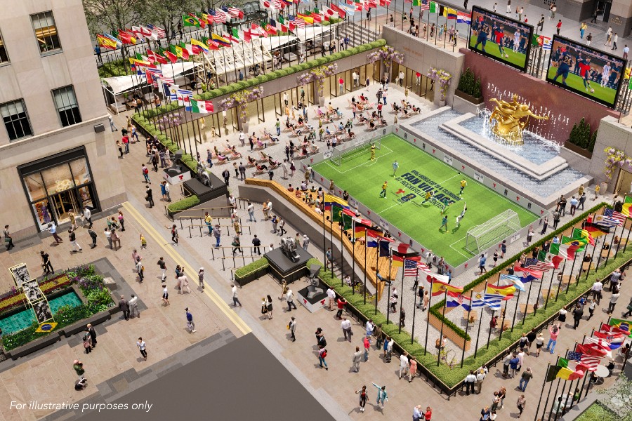 Retail And Official Viewpoint Of NYNJ World Cup 26 Announced At Rockefeller Center